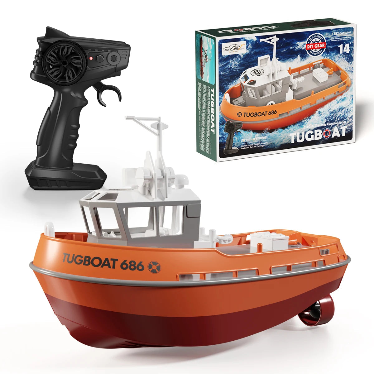 RC Sleepboot Watermodel met Dubbele Motoren Radiobesturing 50 Meter Bereik Waterspeelgoed voor Kinderen | Sansoti