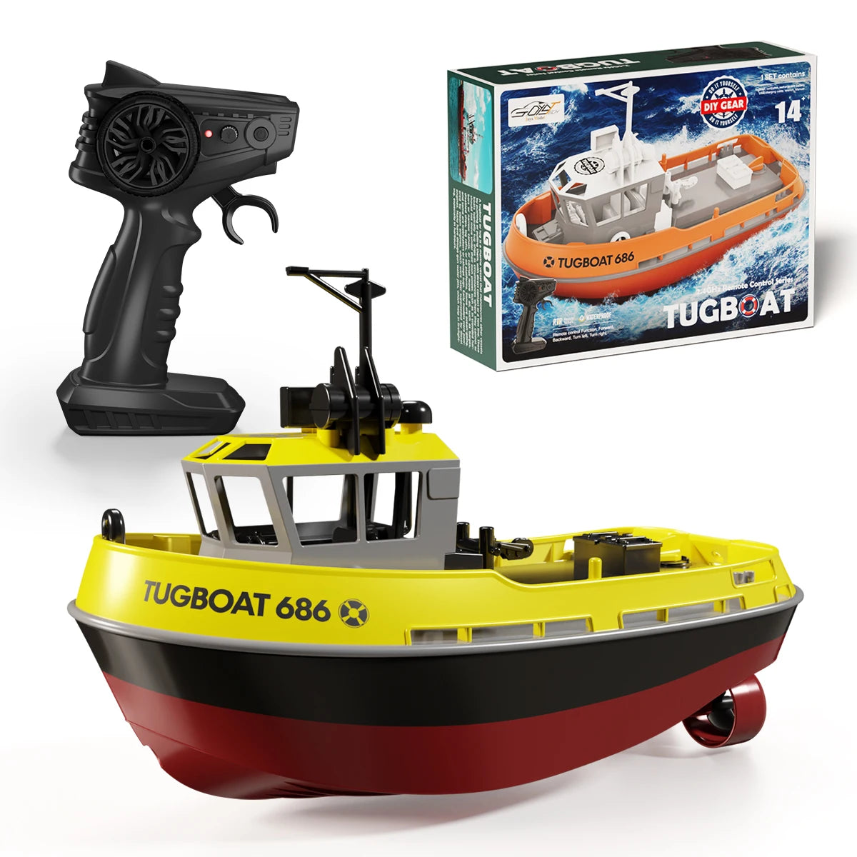 RC Sleepboot Watermodel met Dubbele Motoren Radiobesturing 50 Meter Bereik Waterspeelgoed voor Kinderen | Sansoti