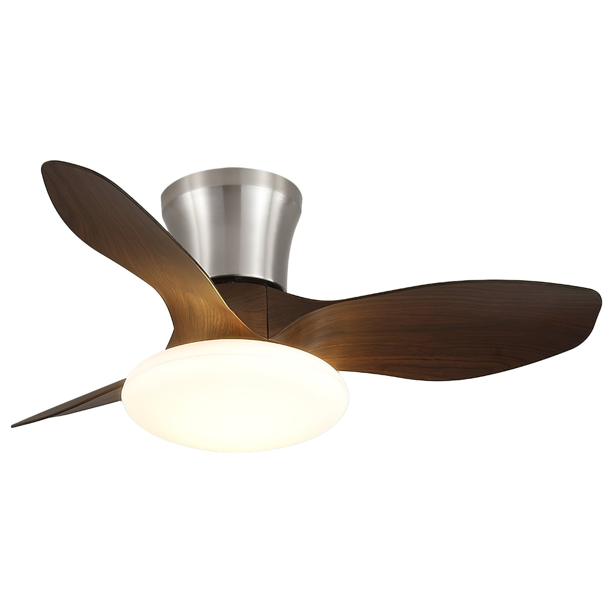 Ventilateur de plafond design moderne avec éclairage LED | Pales en bois | Sansoti