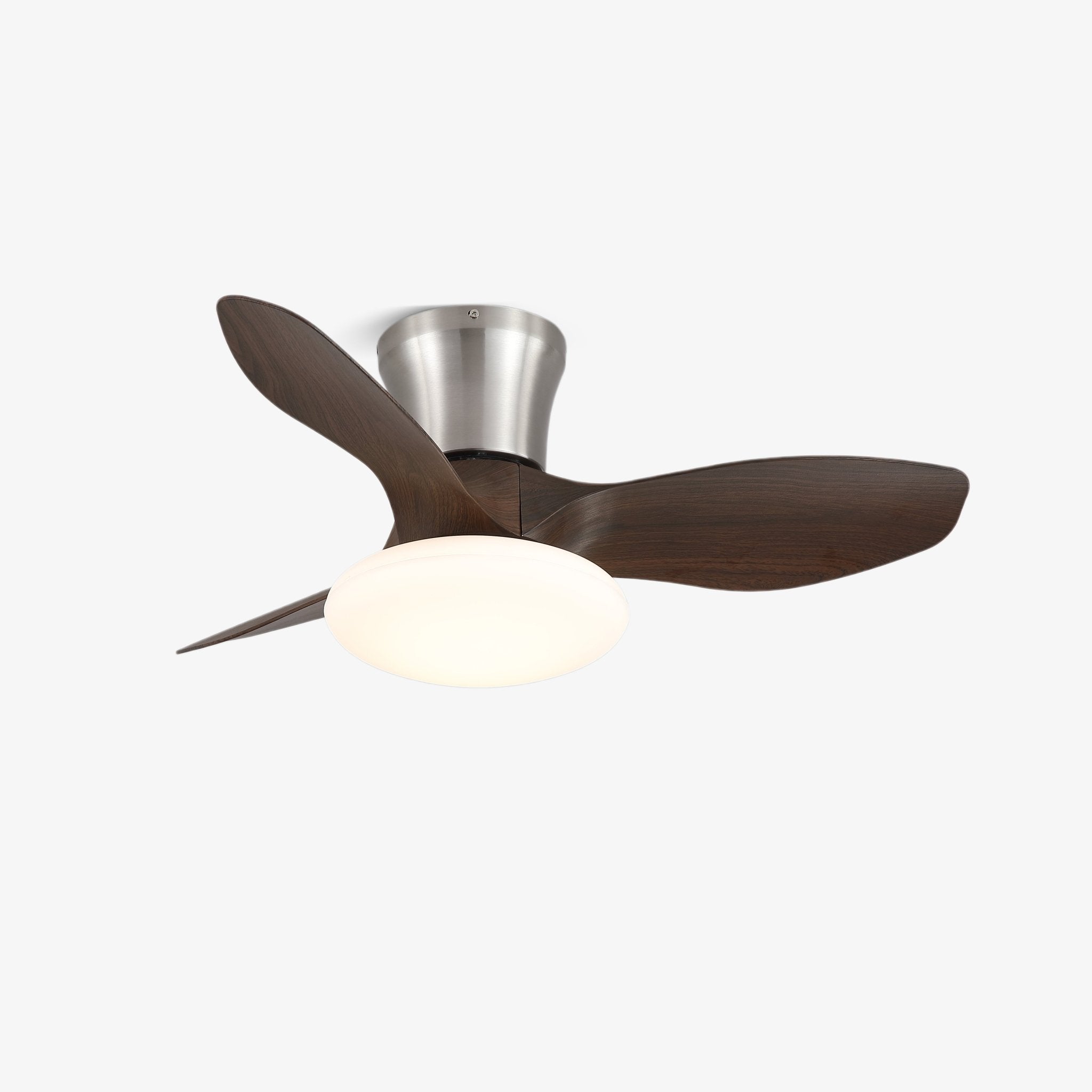 Ventilateur de plafond design moderne avec éclairage LED | Pales en bois | Sansoti