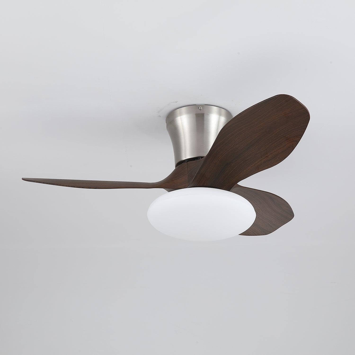 Ventilateur de plafond design moderne avec éclairage LED | Pales en bois | Sansoti