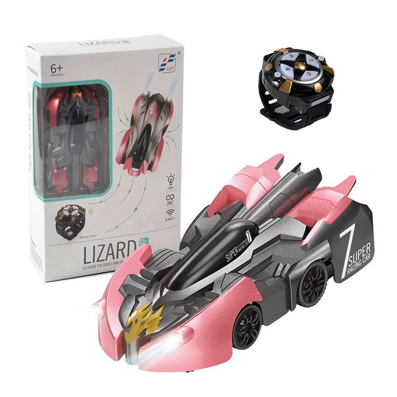 Bestuurbare RC Stuntwagen met Wandklim en LED-verlichting voor Binnen | Sansoti