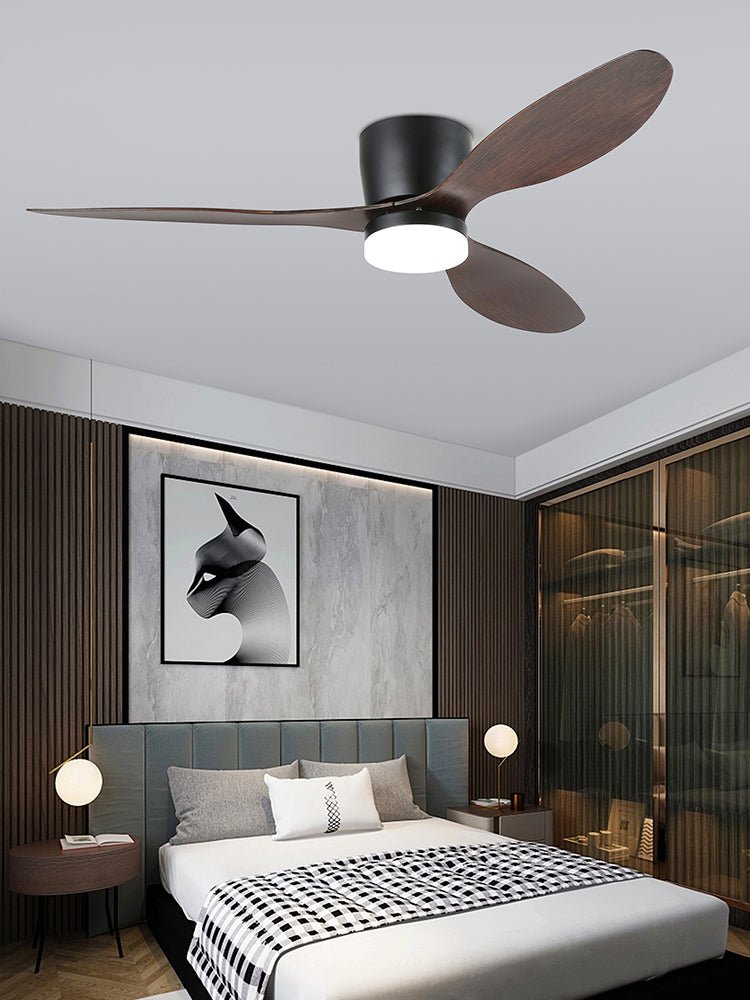 Plafondventilator met Verlichting Knox Strak Minimalistisch Scandinavisch Design Houten Bladen DC-Motor Dimbaar | Sansoti