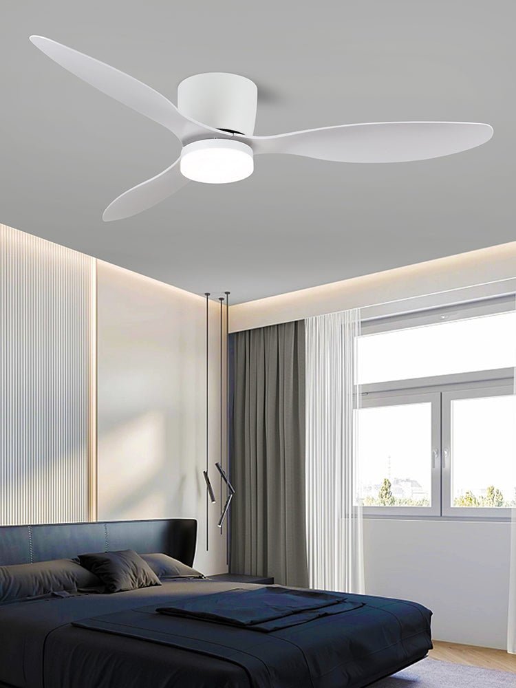 Plafondventilator met Verlichting Knox Strak Minimalistisch Scandinavisch Design Houten Bladen DC-Motor Dimbaar | Sansoti