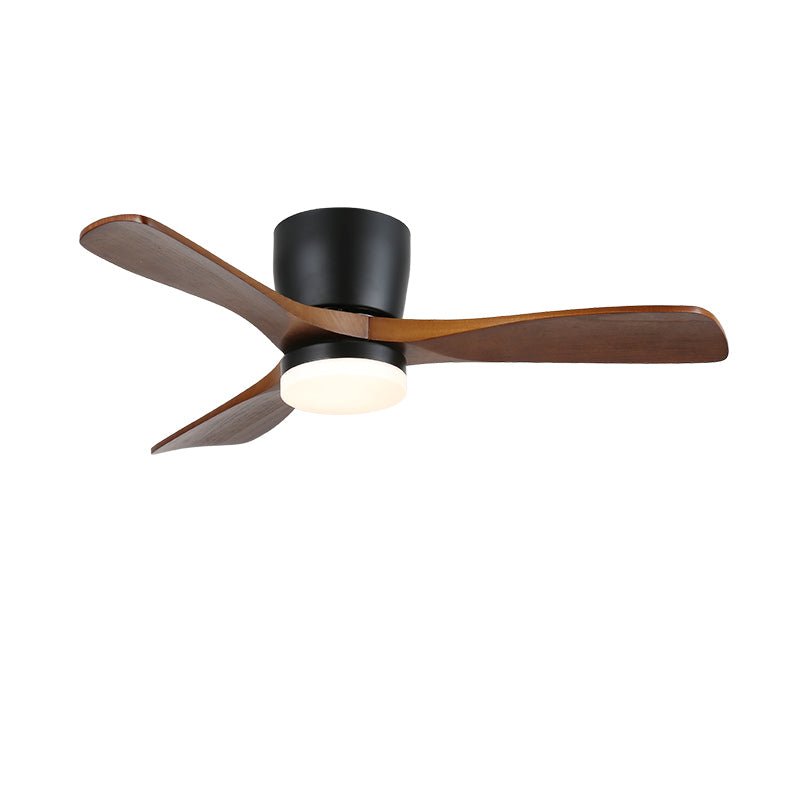 Plafondventilator met Verlichting Hout Minimalistische Stijl met Drie Snelheden Afstandsbediening voor Moderne Slaapkamer Woonkamer | Sansoti