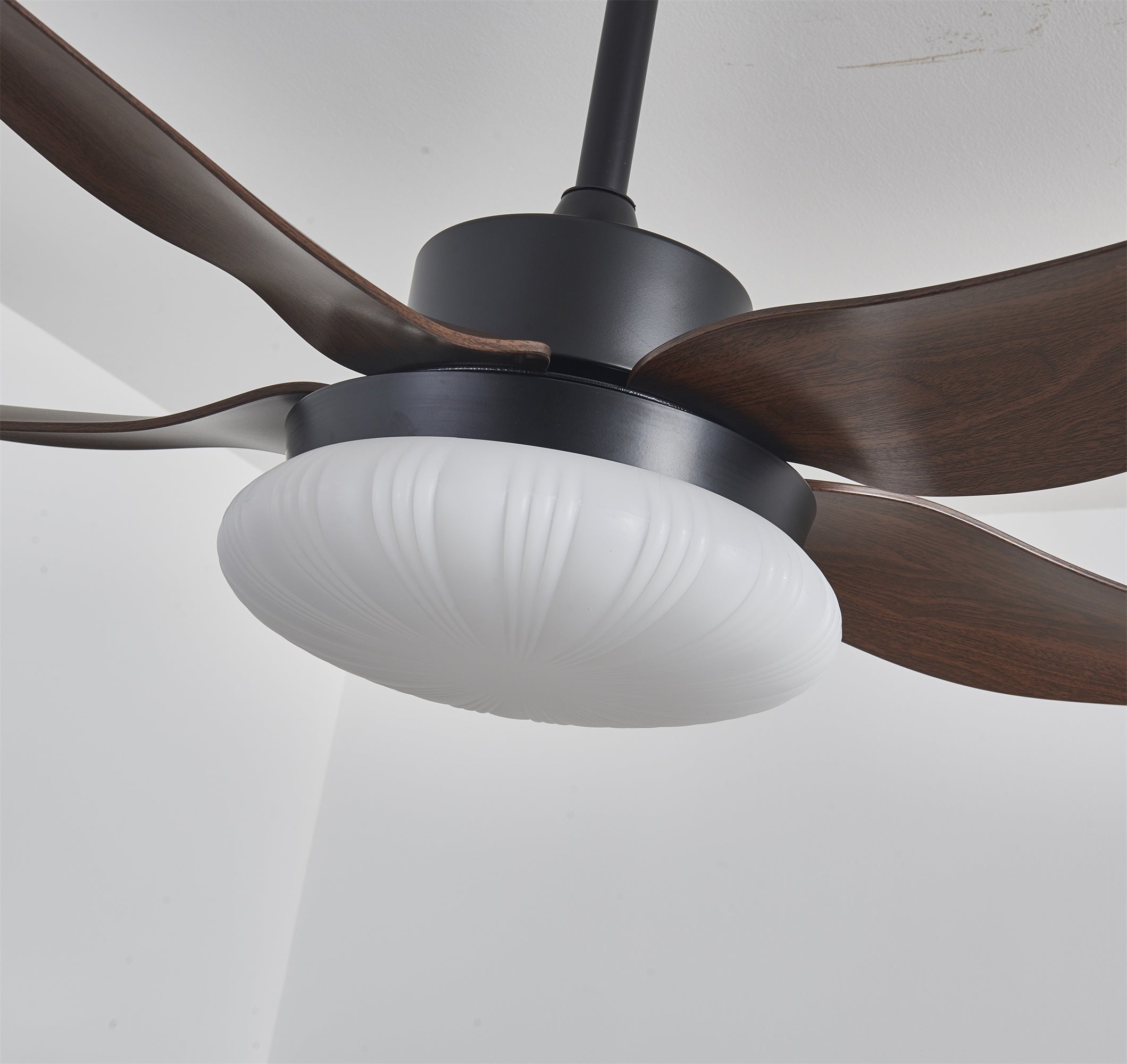 Moderne plafondventilator met verlichting en afstandsbediening hout design 106 cm | Sansoti