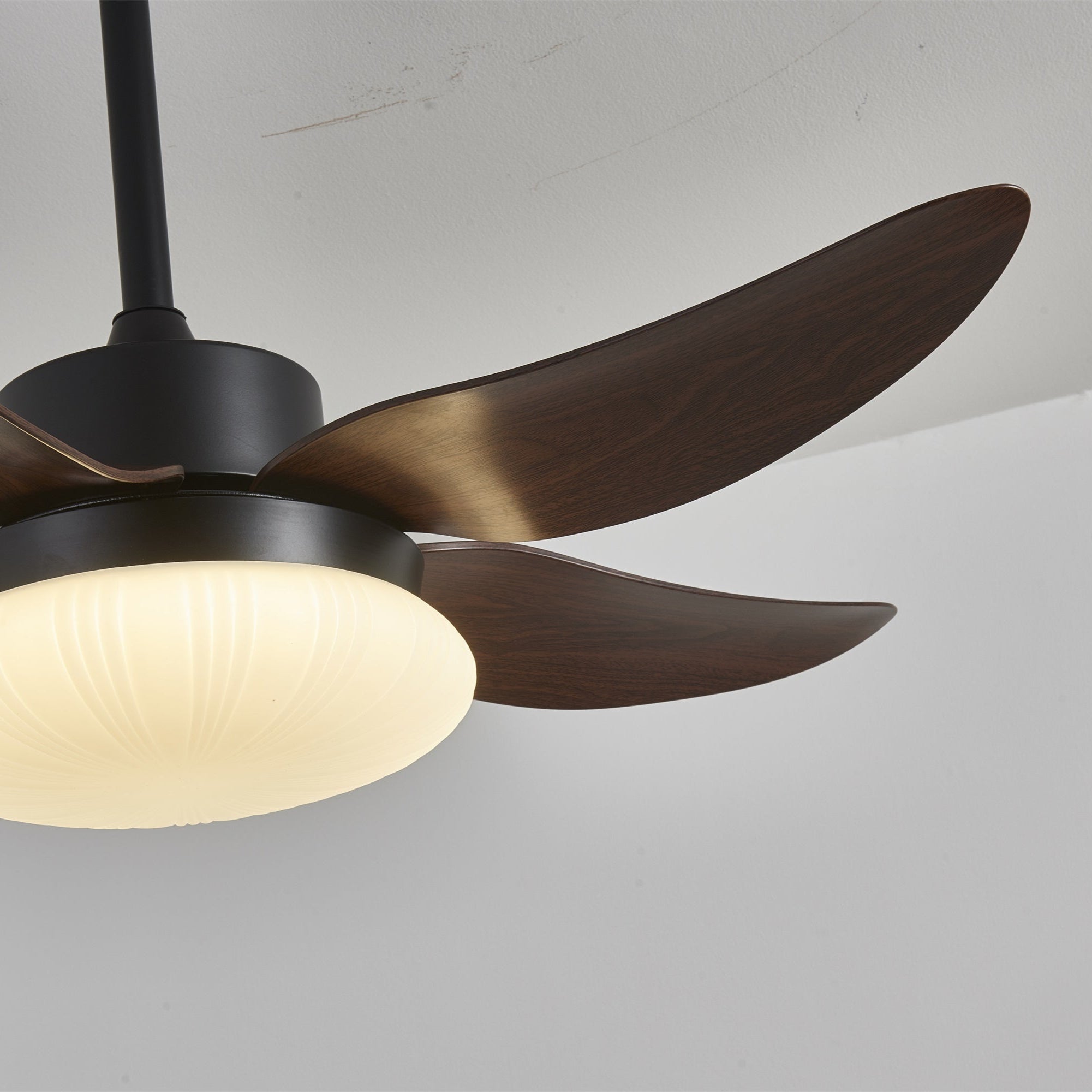 Moderne plafondventilator met verlichting en afstandsbediening hout design 106 cm | Sansoti
