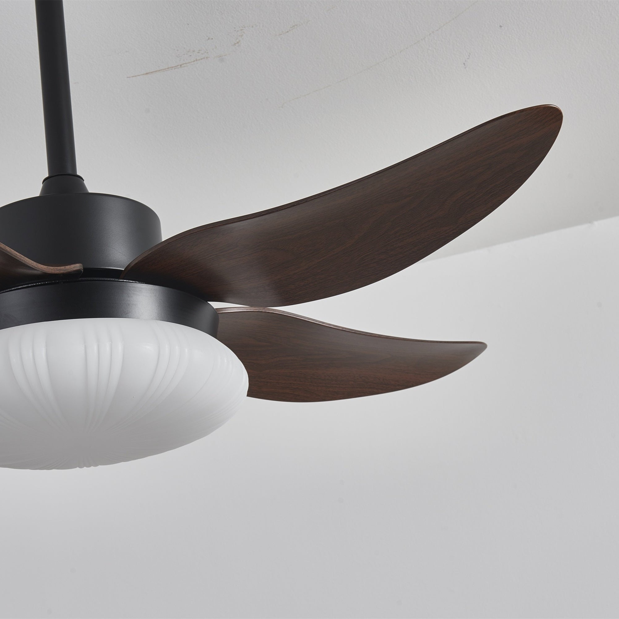 Moderne plafondventilator met verlichting en afstandsbediening hout design 106 cm | Sansoti