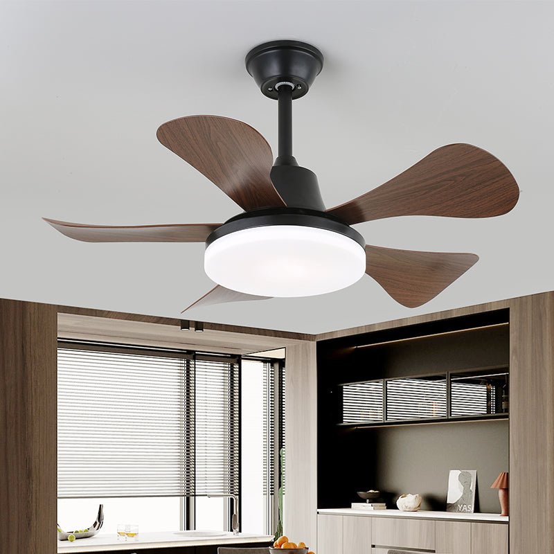Plafondventilator met Verlichting en Afstandsbediening - Stijlvol Design met Houten Bladen - Energiezuinige LED - Verstelbare Snelheden | Sansoti