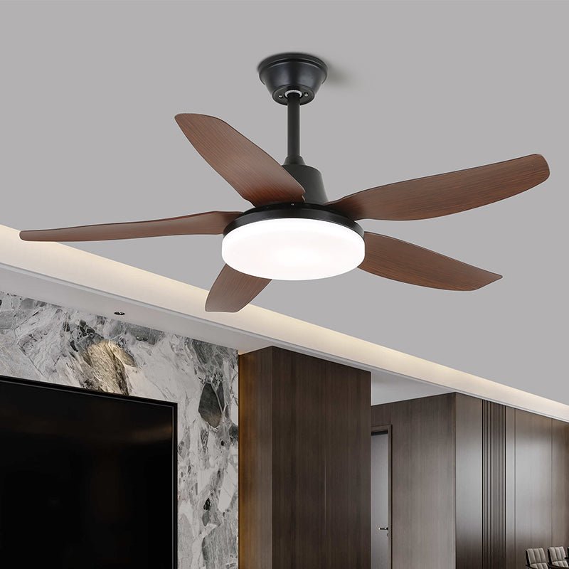Plafondventilator met Verlichting en Afstandsbediening - Stijlvol Design met Houten Bladen - Energiezuinige LED - Verstelbare Snelheden | Sansoti