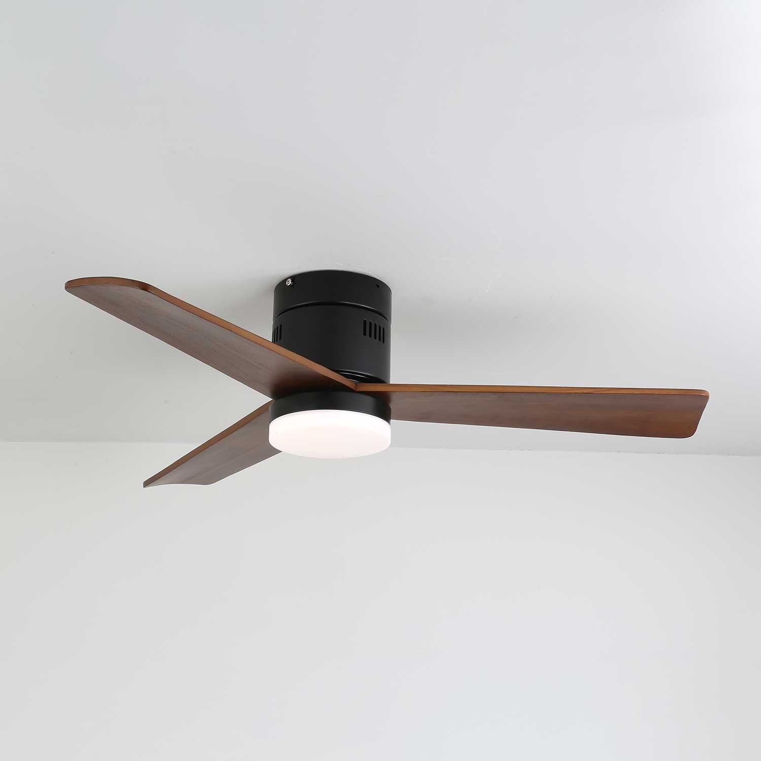 Plafondventilator met Verlichting Moderne Minimalistische Houtlook | Sansoti