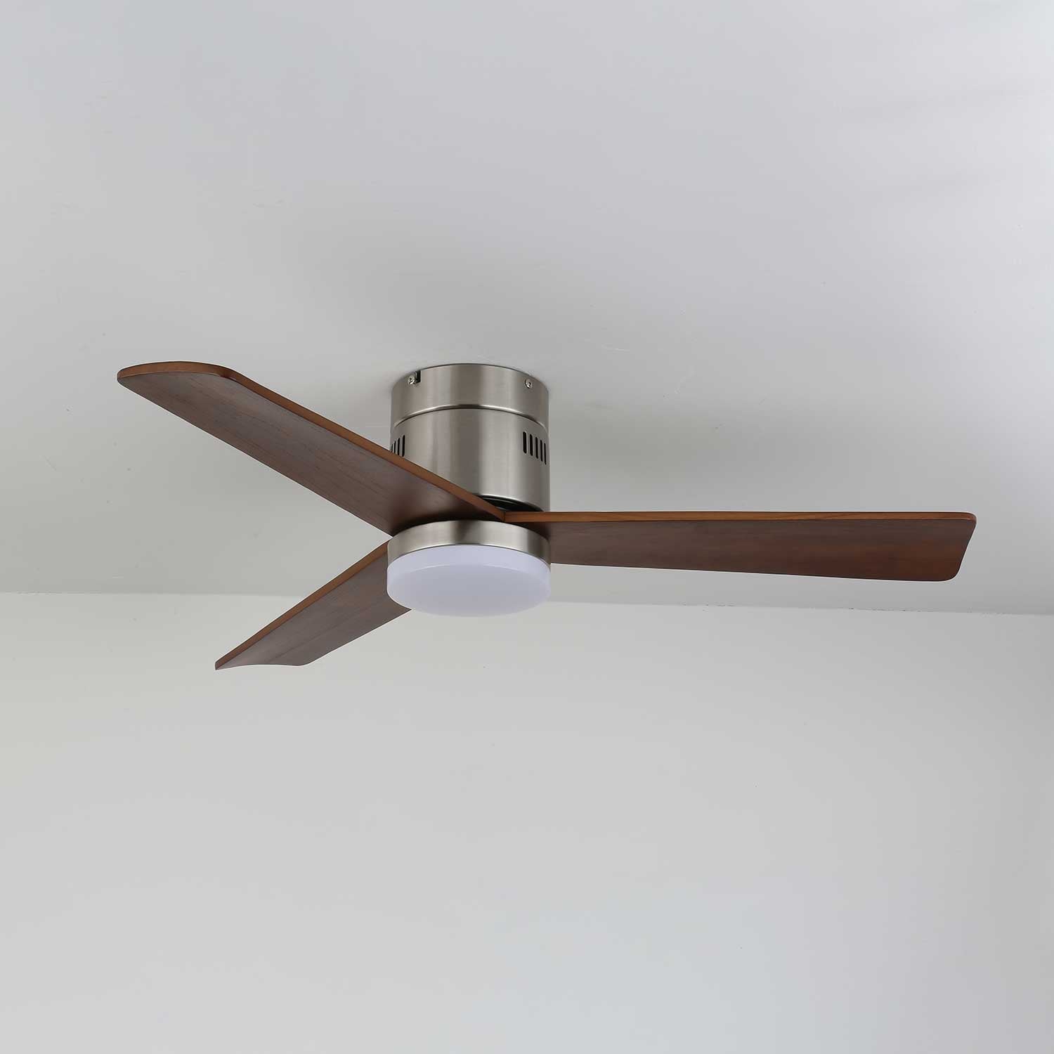 Plafondventilator met Verlichting Moderne Minimalistische Houtlook | Sansoti