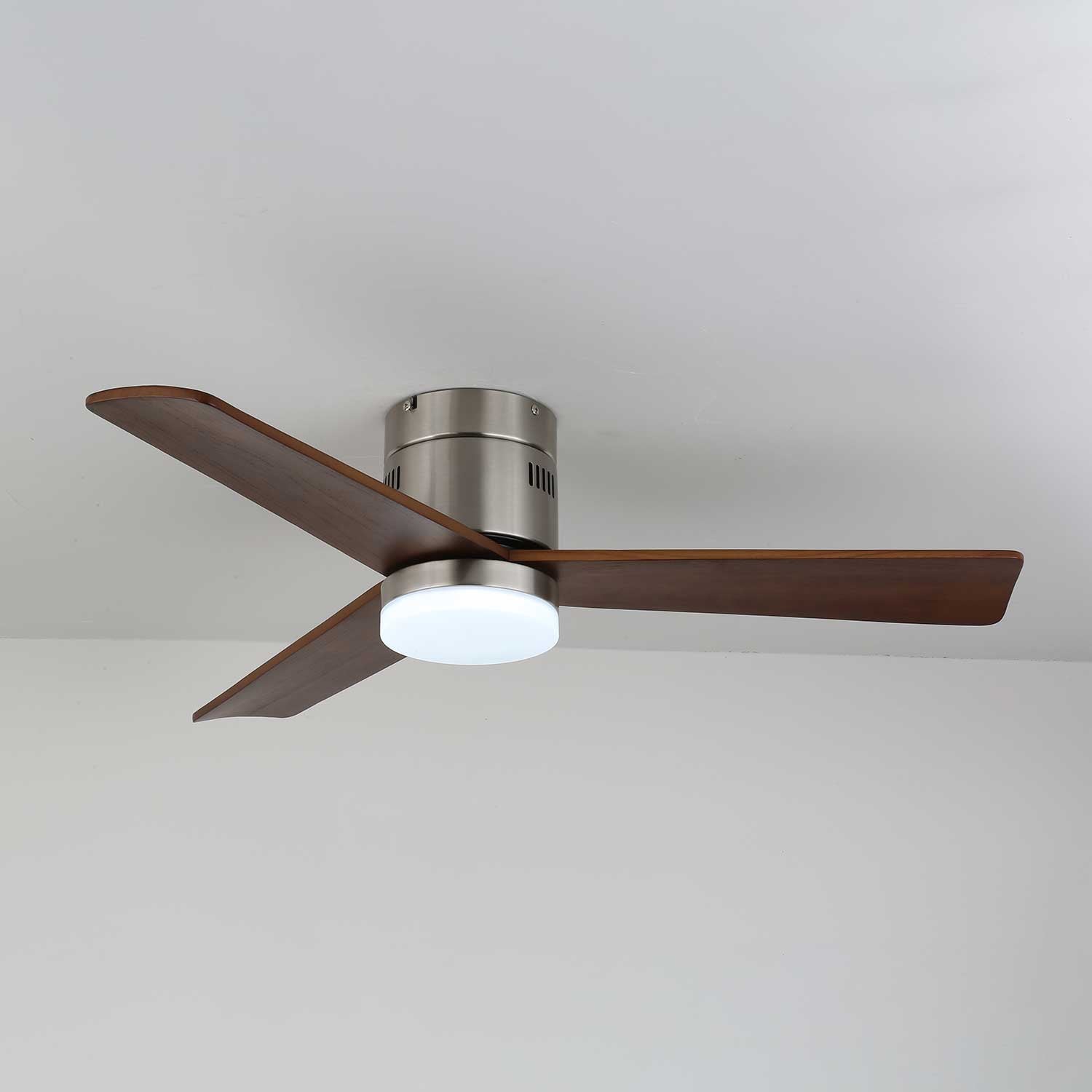 Plafondventilator met Verlichting Moderne Minimalistische Houtlook | Sansoti
