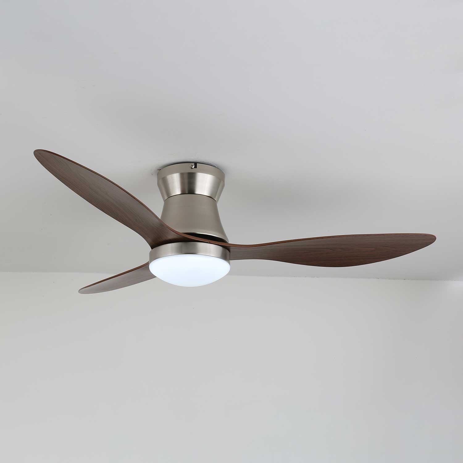 Modern Ceiling Fan Zerath with Lighting in Wood and Metal – Ø106cm – 6 Speeds – Remote Control – Quiet Motor Fan Lamp Bedroom Living Room Dining Room Fans Ceiling | Sansoti