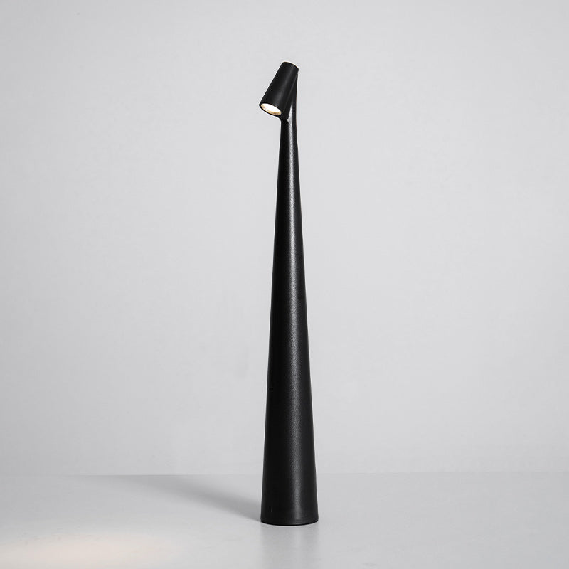 Oplaadbare Tafellamp Aluminium Dimbaar LED Touch Bedlamp Draadloos Design Kegelvormige Lampenkap Modern 45cm Acculamp | Sansoti