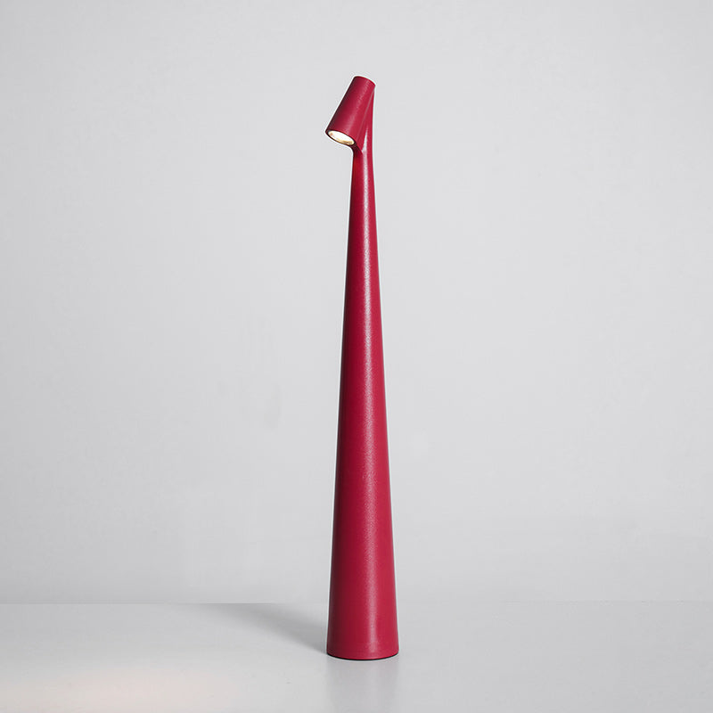 Oplaadbare Tafellamp Aluminium Dimbaar LED Touch Bedlamp Draadloos Design Kegelvormige Lampenkap Modern 45cm Acculamp | Sansoti