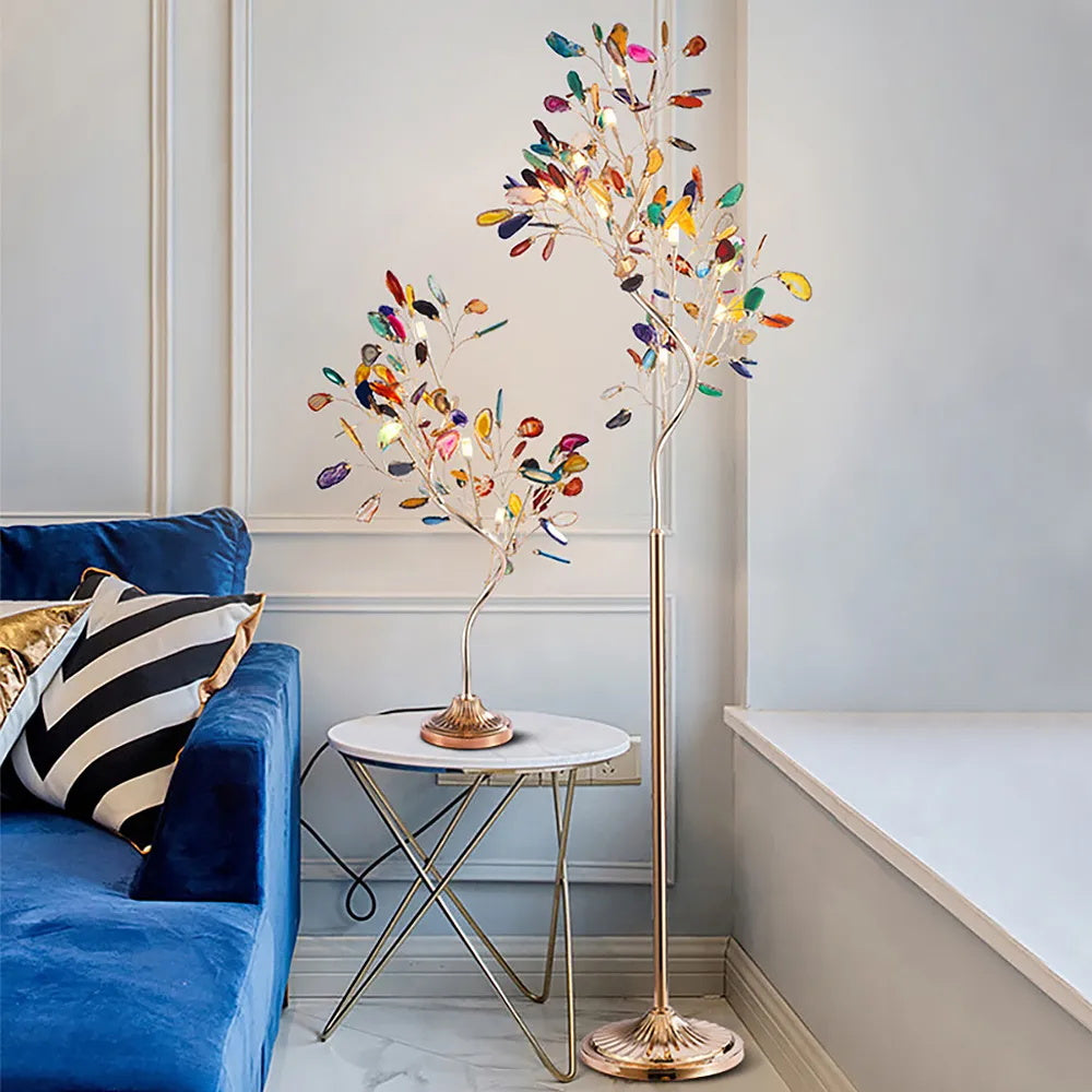 Agaat Kroonluchter – Natuursteen Hanglamp met Rozégouden Frame voor Hoge Ruimtes – Ø 65 cm & Ø 85 cm | Sansoti
