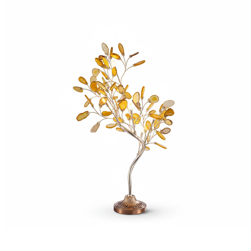 Agaat Kroonluchter – Natuursteen Hanglamp met Rozégouden Frame voor Hoge Ruimtes – Ø 65 cm & Ø 85 cm | Sansoti