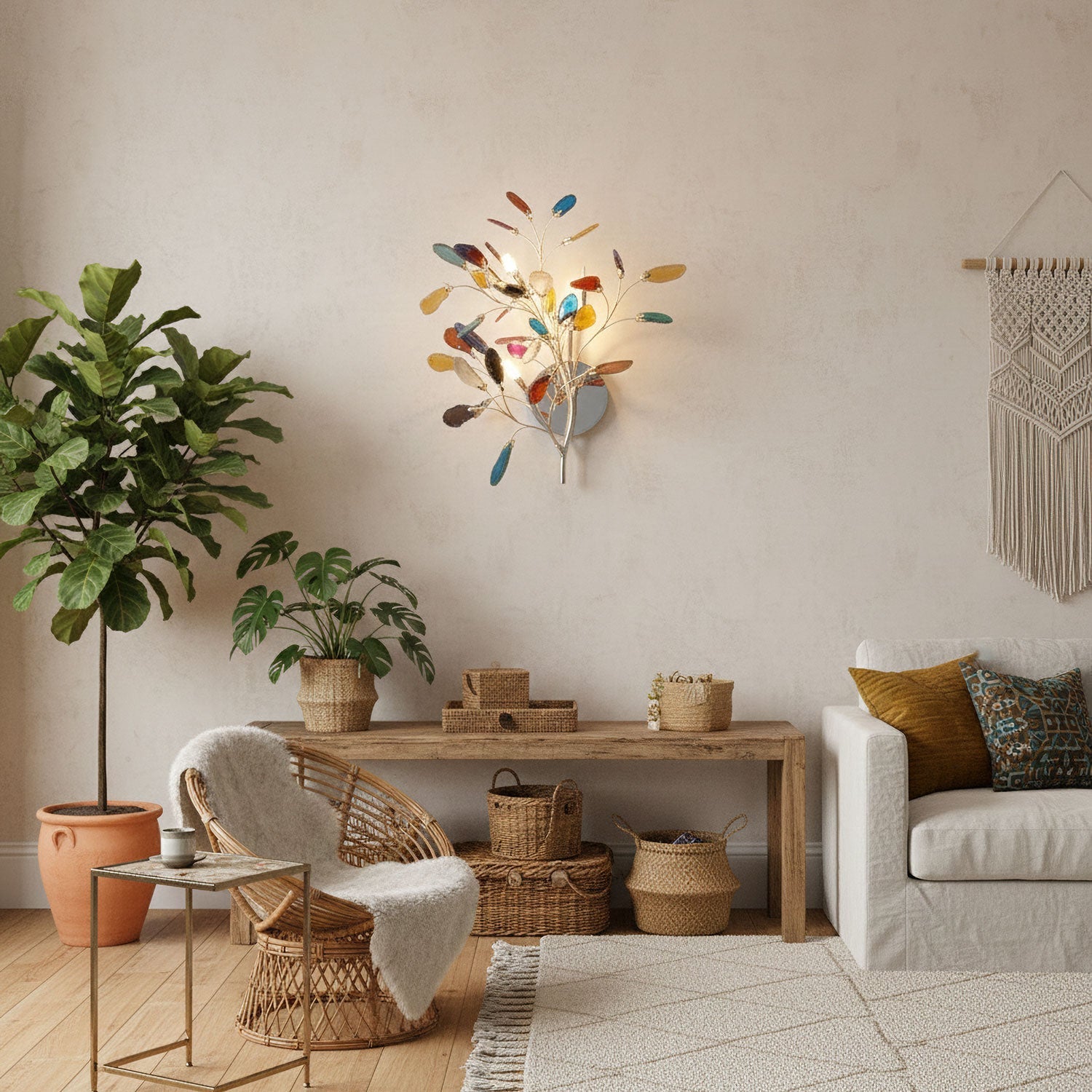 Agaat Wandlamp Natuursteen Goud Messing Wandverlichting Modern Design voor Woonkamer Slaapkamer | Sansoti
