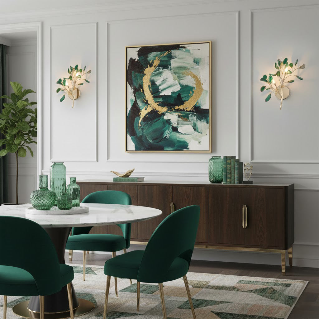 Agaat Wandlamp Natuursteen Goud Messing Wandverlichting Modern Design voor Woonkamer Slaapkamer | Sansoti