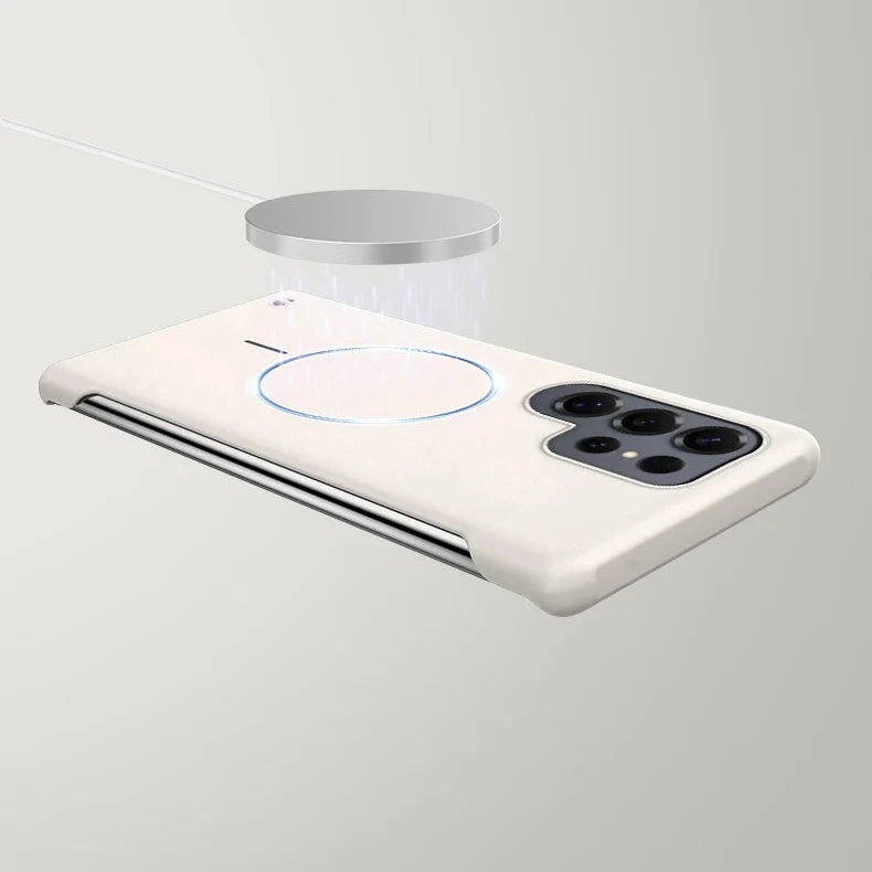 Magnetische Telefoonhoes Ultra Dun Samsung Hardcase met Draadloos Opladen Compatibel S21-S26 Beschermhoes | Sansoti