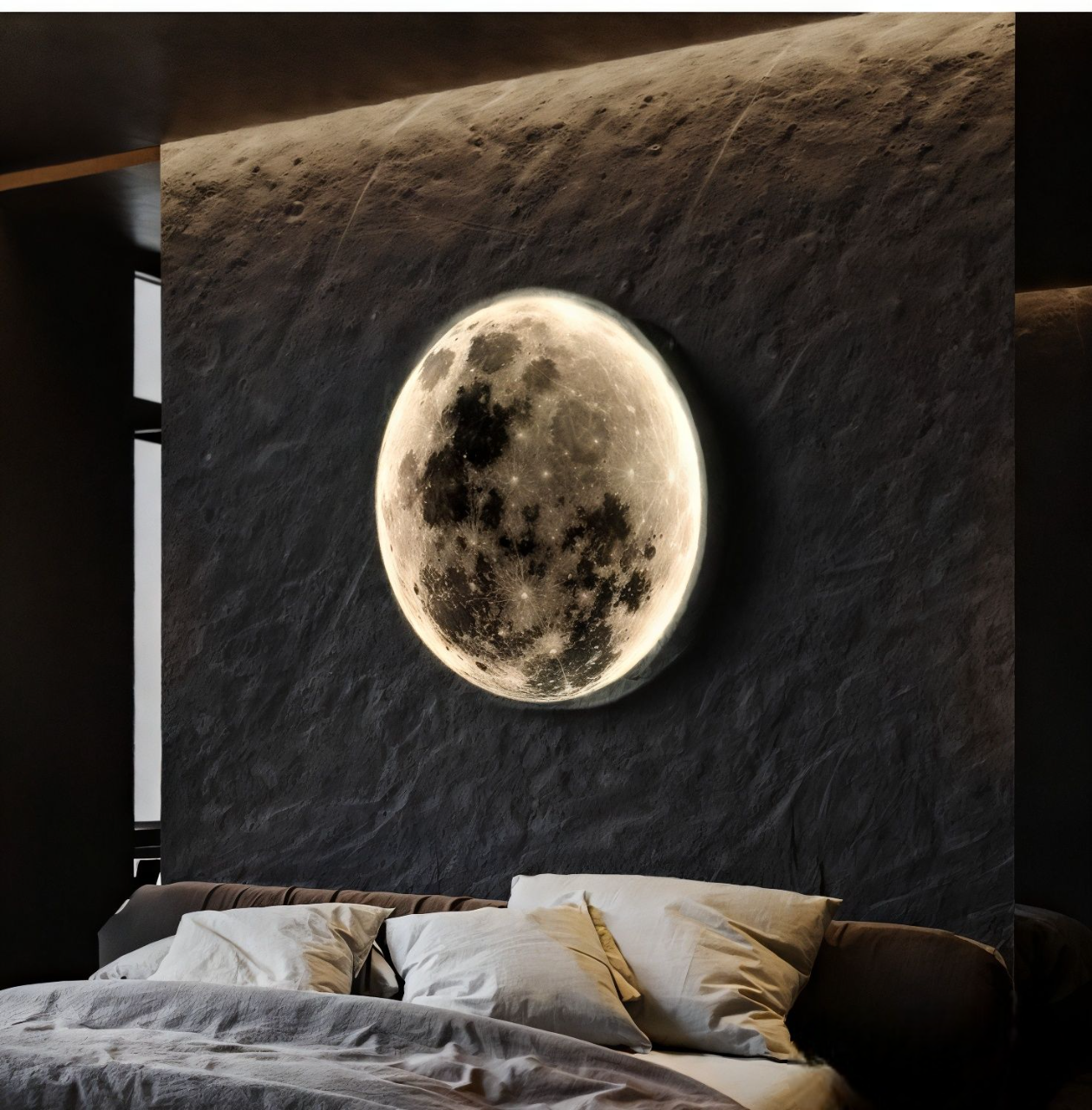 Maan Plafondlamp LED Dimbaar Wand Sfeerlicht Wit Warm Licht Kinderkamer Woonkamer Decoratief 3D Design | Sansoti