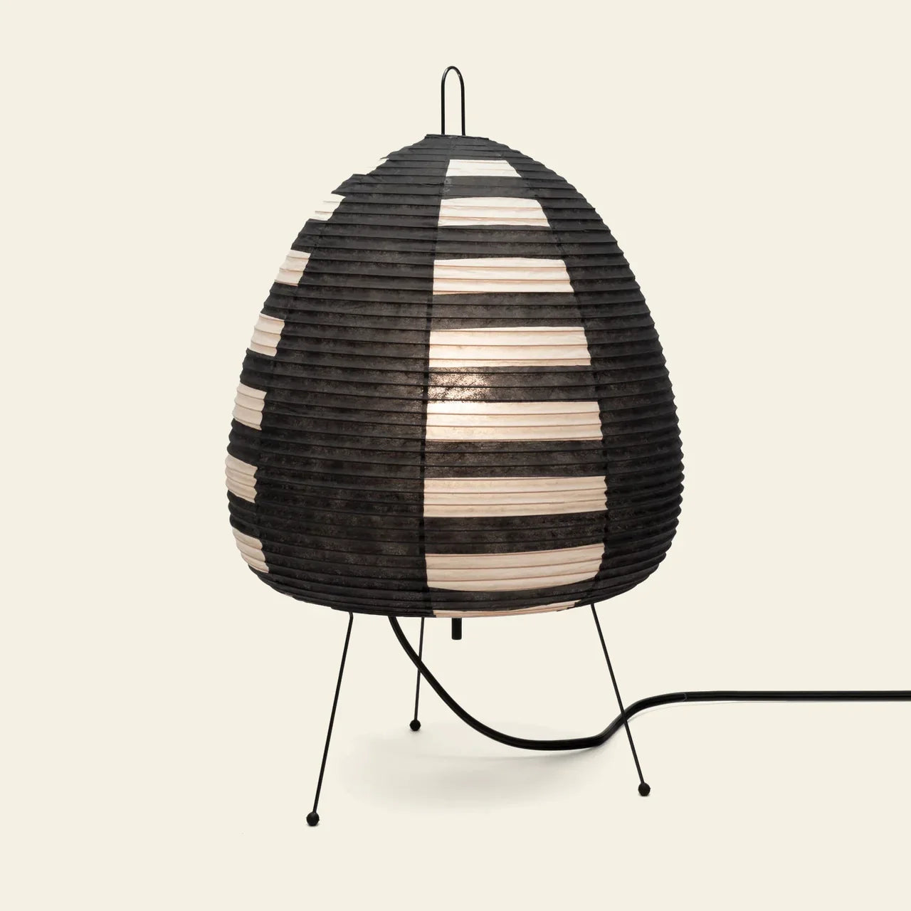 Tafellamp Rijstpapier Japans Design Retro Met IJzeren Voet 47cm E27 | Sansoti