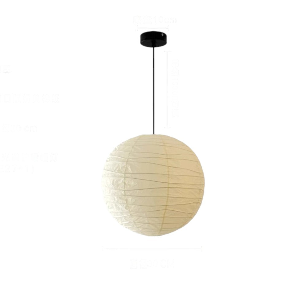 Akari hanglamp rijstpapier Ø30 Ø45 Ø55 wit woonkamer slaapkamer Japans design sfeerverlichting | Sansoti
