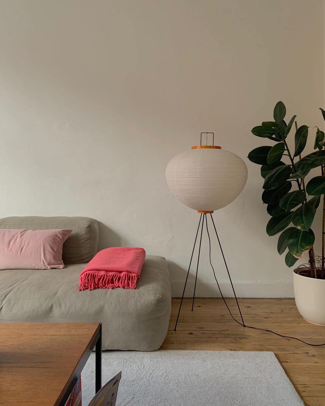 Akari Stehleuchte Maulbeerpapier Metall Japanischer Stil Wohnzimmer | Restfield
