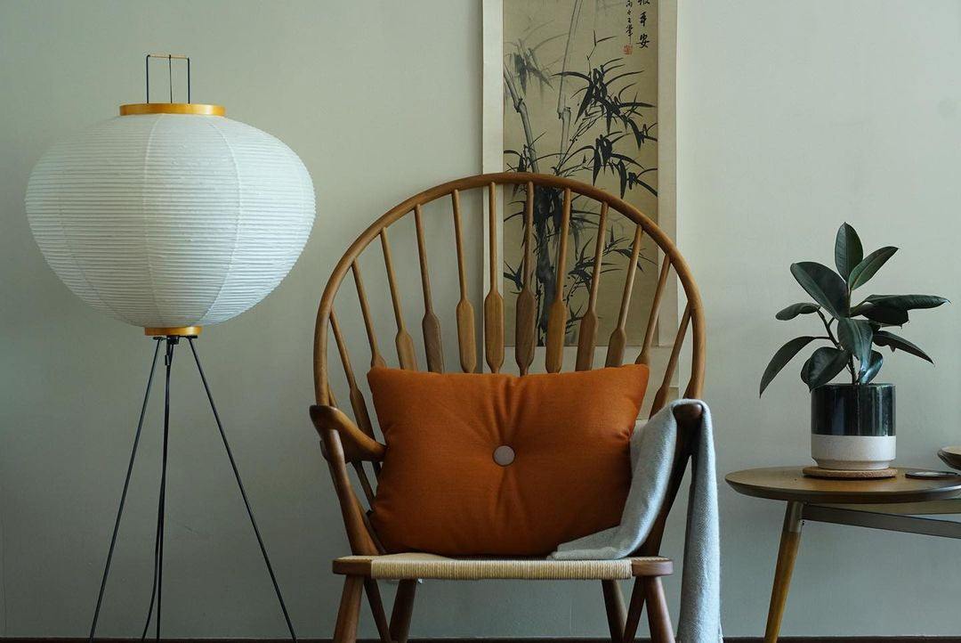 Akari Stehleuchte Maulbeerpapier Metall Japanischer Stil Wohnzimmer | Restfield