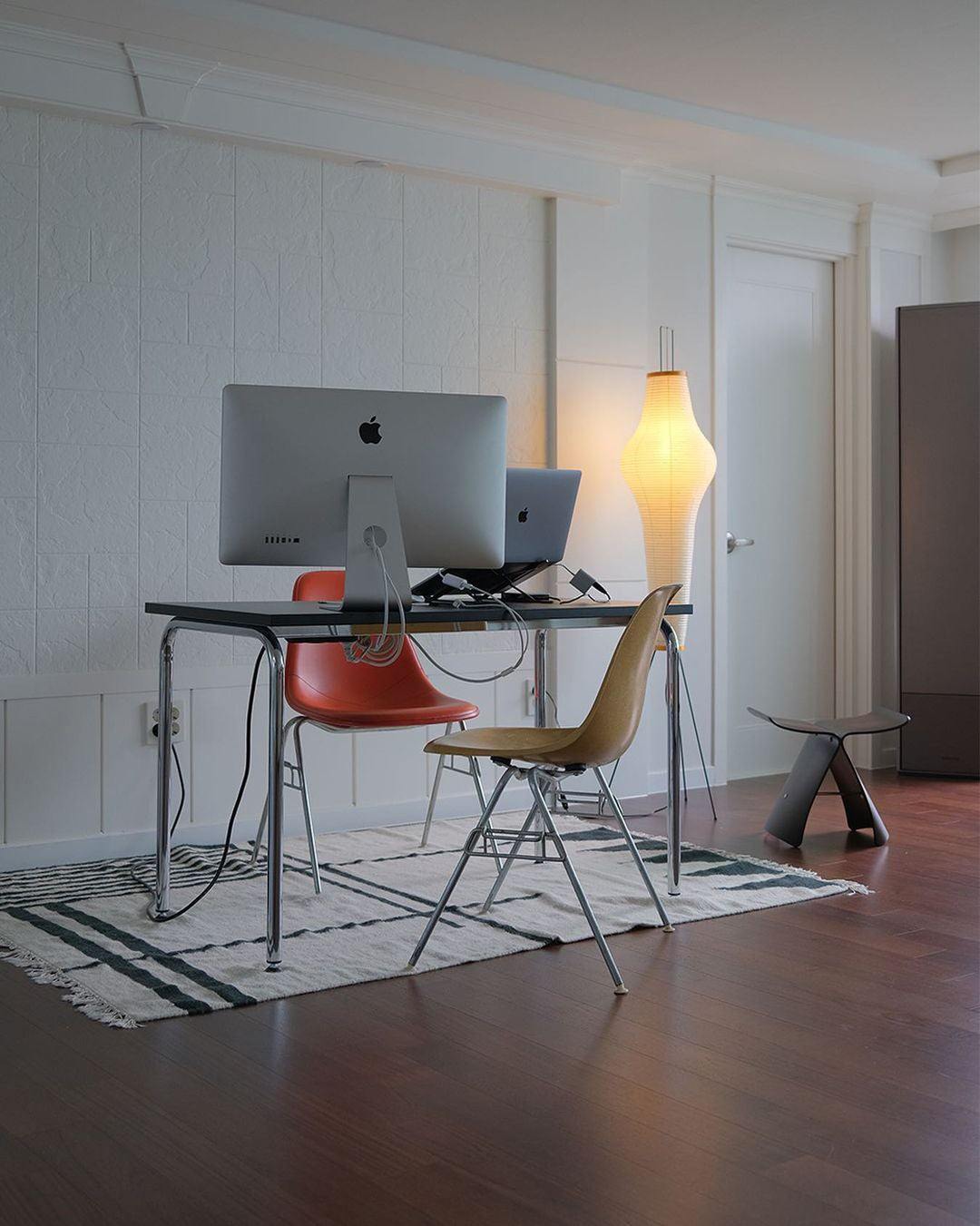 Akari Stehleuchte Maulbeerpapier Metall Japanischer Stil Wohnzimmer | Restfield