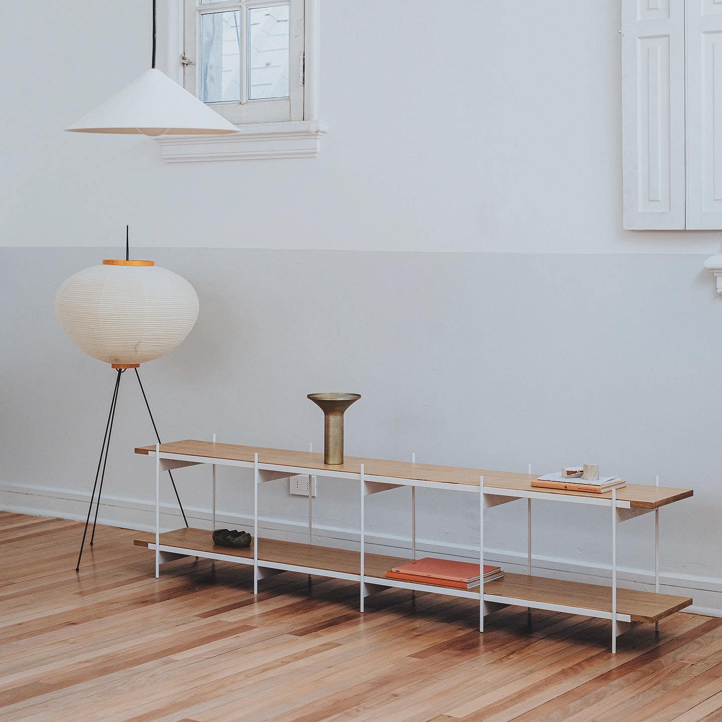 Akari Stehleuchte Maulbeerpapier Metall Japanischer Stil Wohnzimmer | Restfield