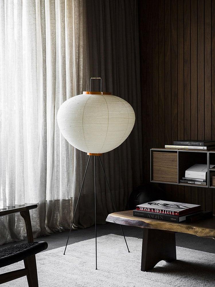 Akari Stehleuchte Maulbeerpapier Metall Japanischer Stil Wohnzimmer | Restfield
