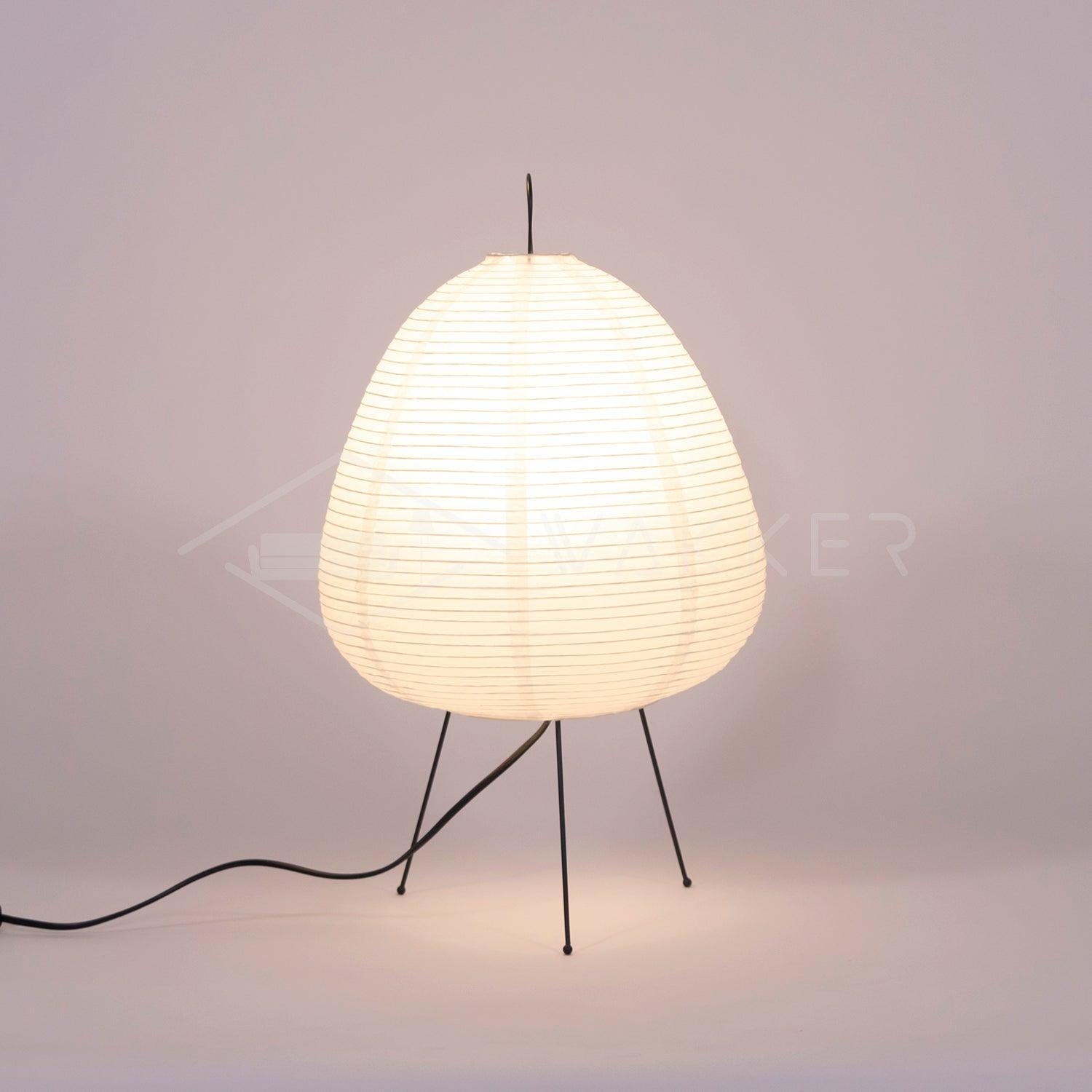 Japanse Lantaarn Tafellamp met Handgemaakt Moerbeipapier Scherm – 8 Maten – E26 Fitting – Plug & Play met 150 cm Snoer – Inspiratie 1951 Akari Lantaarns | Sansoti