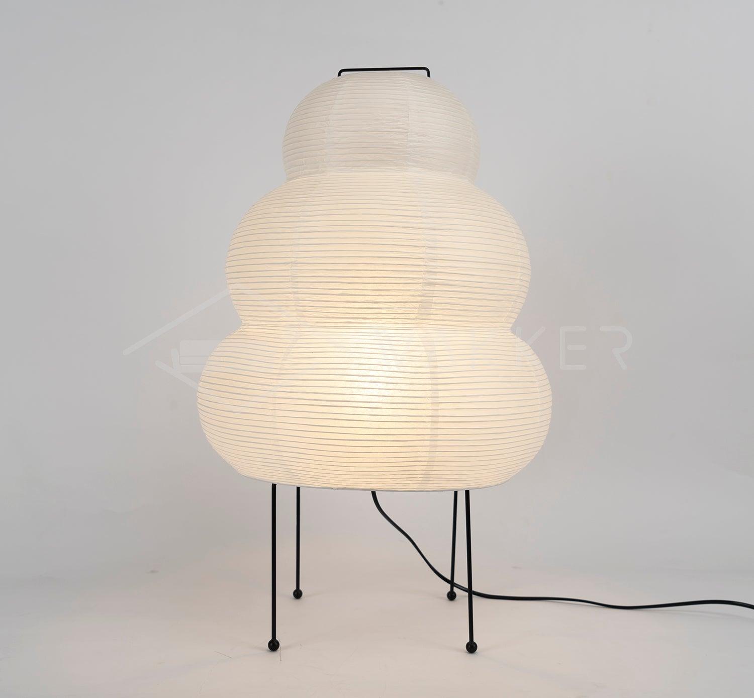 Japanse Lantaarn Tafellamp met Handgemaakt Moerbeipapier Scherm – 8 Maten – E26 Fitting – Plug & Play met 150 cm Snoer – Inspiratie 1951 Akari Lantaarns | Sansoti