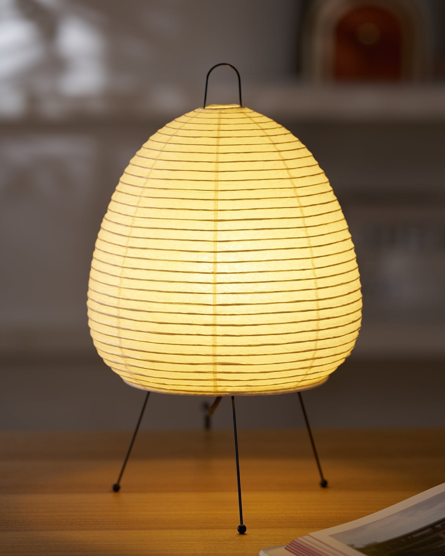 Japanse Lantaarn Tafellamp met Handgemaakt Moerbeipapier Scherm – 8 Maten – E26 Fitting – Plug & Play met 150 cm Snoer – Inspiratie 1951 Akari Lantaarns | Sansoti