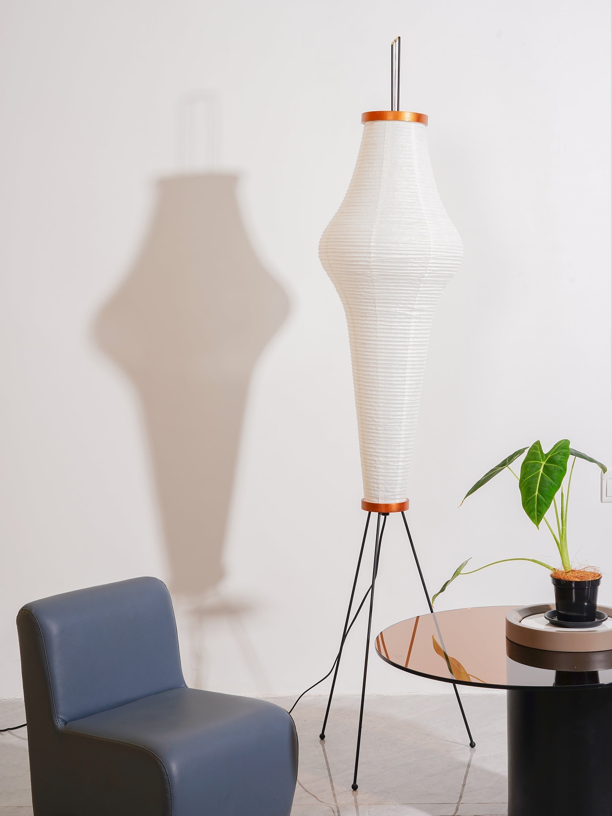 Akari Stehleuchte Maulbeerpapier Metall Japanischer Stil Wohnzimmer | Restfield