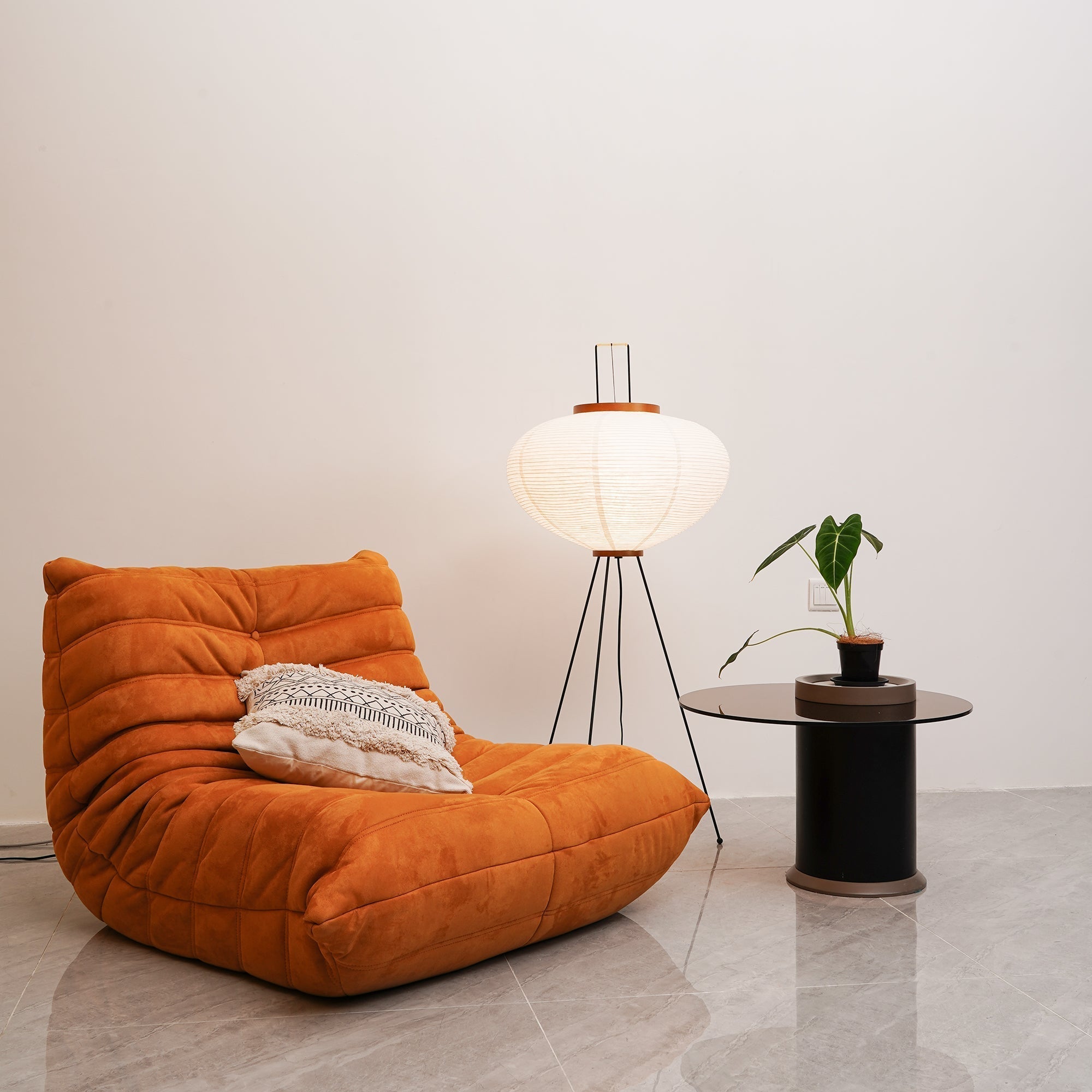 Akari Stehleuchte Maulbeerpapier Metall Japanischer Stil Wohnzimmer | Restfield