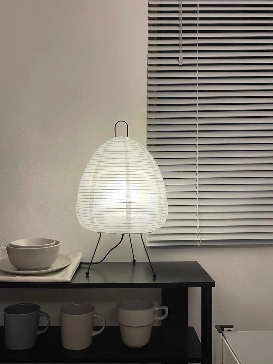 Japanse Lantaarn Tafellamp met Handgemaakt Moerbeipapier Scherm – 8 Maten – E26 Fitting – Plug & Play met 150 cm Snoer – Inspiratie 1951 Akari Lantaarns | Sansoti