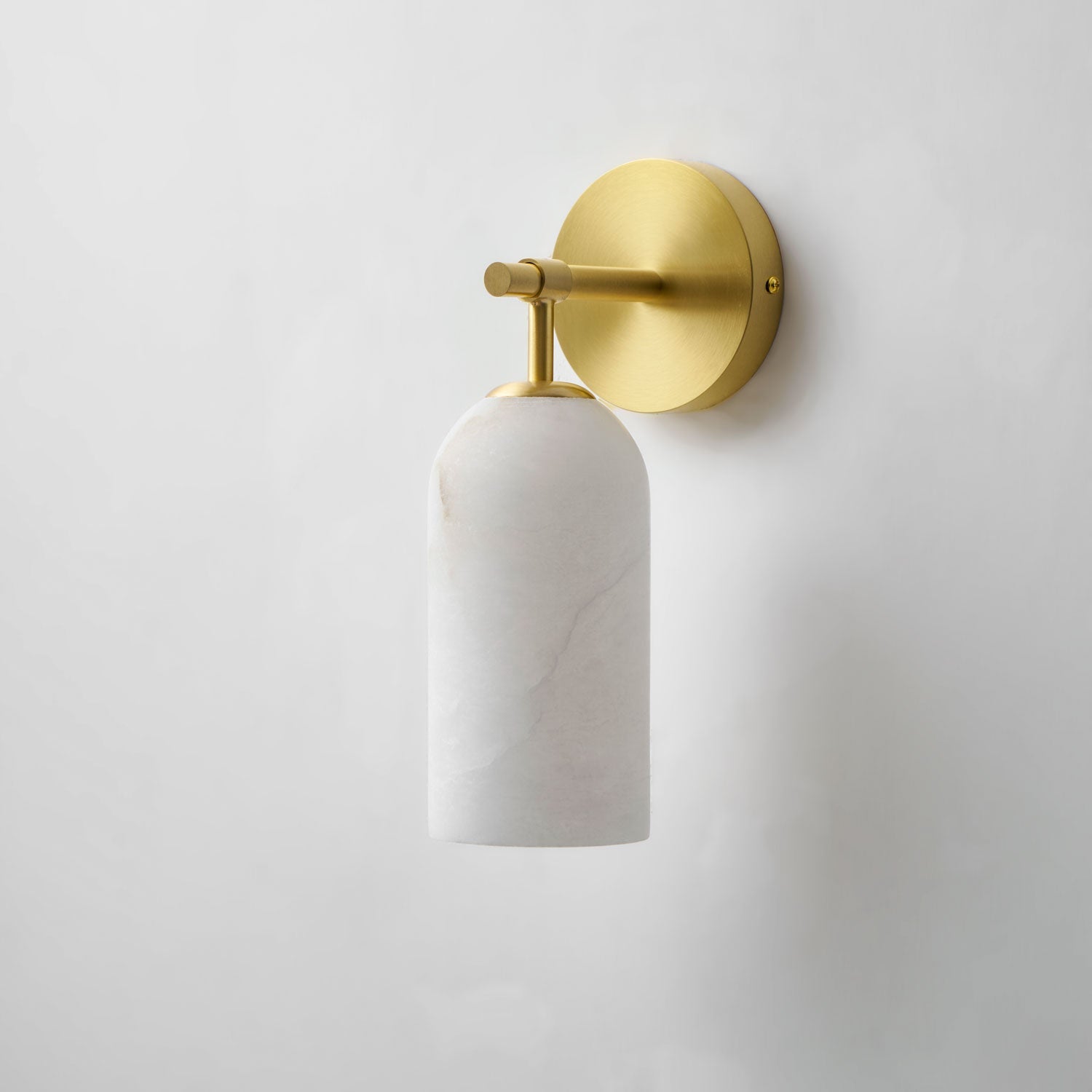 Albast Wandlamp Cilindervorm Minimalistisch Gouden Armatuur Warme Gloed Verlichting | Sansoti