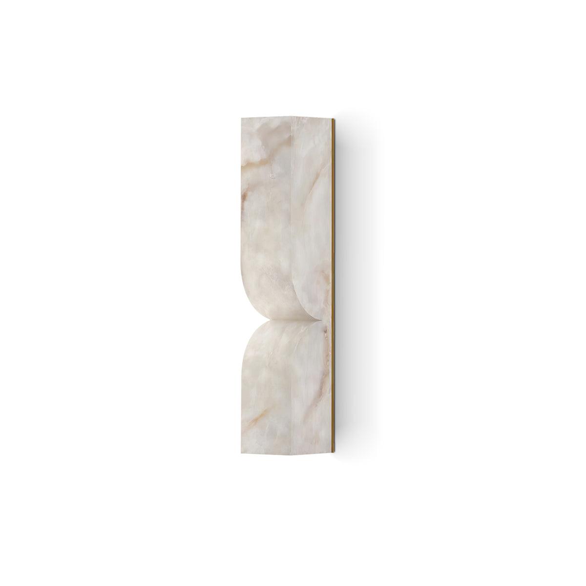 Natuursteen Wandlamp – Massief Alabaster met Organische Vormgeving & Warm Licht | Sansoti