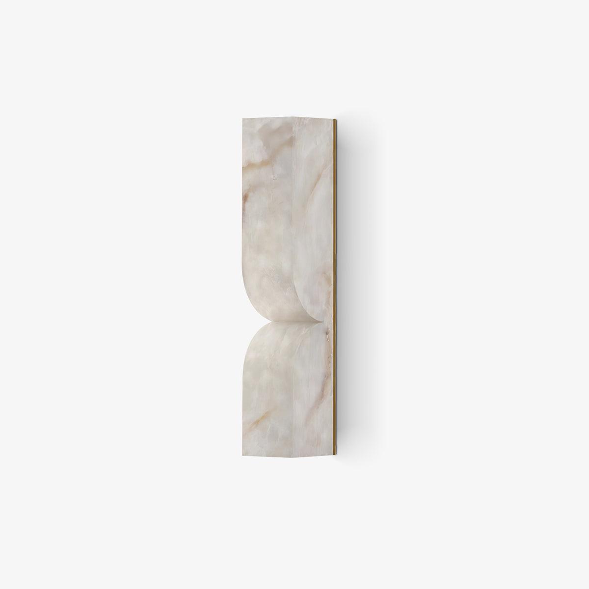 Natuursteen Wandlamp – Massief Alabaster met Organische Vormgeving & Warm Licht | Sansoti