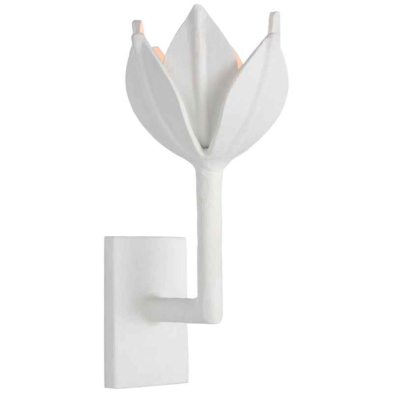 Design Wandlamp met Bloemvorm in Messing en Gips – Artistieke Wandverlichting Geïnspireerd op Giacometti voor Woonkamer en Hal | Sansoti