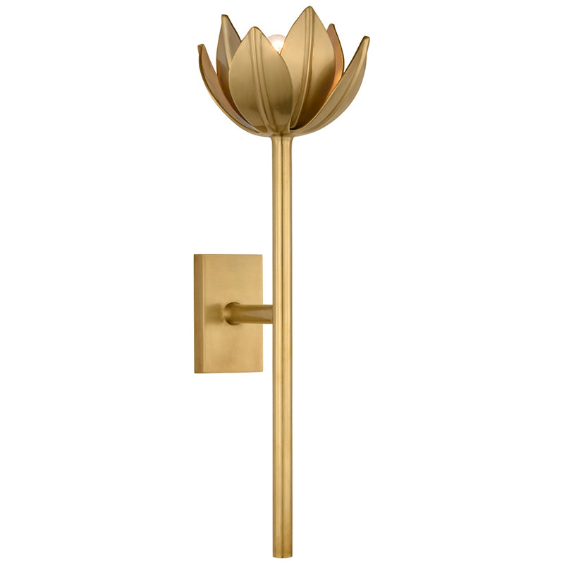 Design Wandlamp met Bloemvorm in Messing en Gips – Artistieke Wandverlichting Geïnspireerd op Giacometti voor Woonkamer en Hal | Sansoti