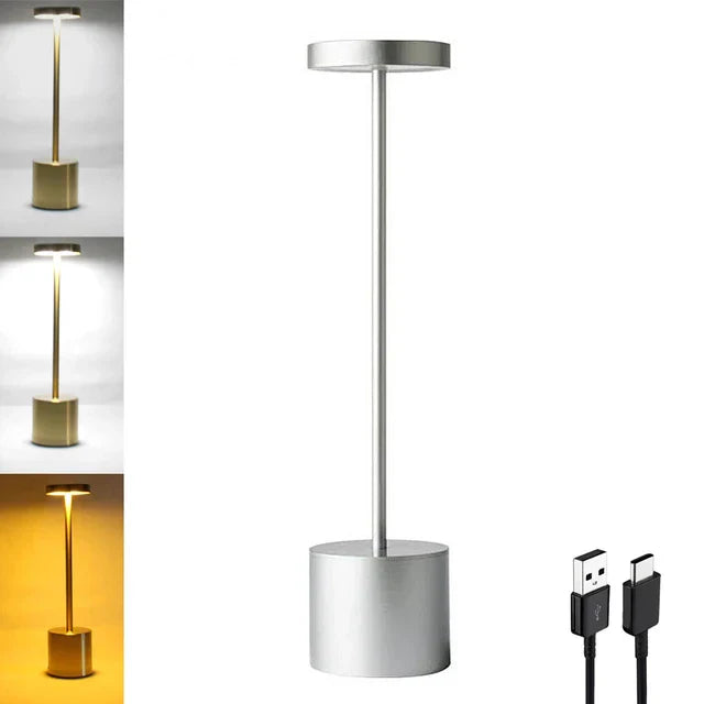 Draadloze Oplaadbare Tafellamp | Dimbaar | Waterdicht | Touch Bediening | Design Verlichting voor Huis, Tuin & Buiten | Draagbaar LED Lamp | Sansoti