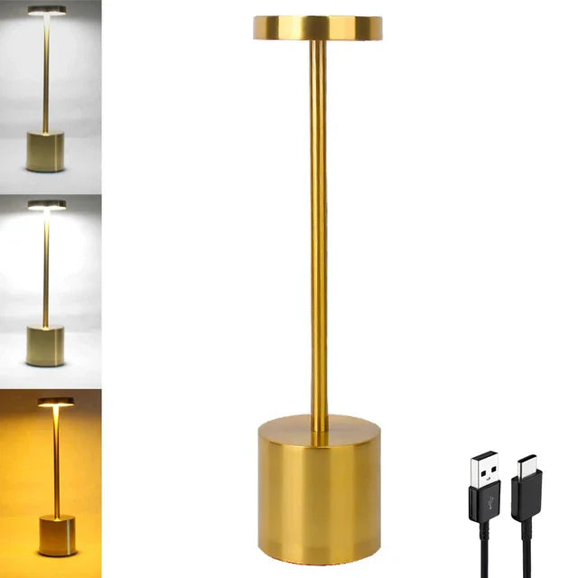 Draadloze Oplaadbare Tafellamp | Dimbaar | Waterdicht | Touch Bediening | Design Verlichting voor Huis, Tuin & Buiten | Draagbaar LED Lamp | Sansoti