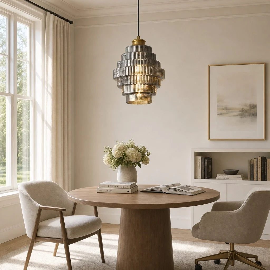 Glazen Hanglamp Gestreept Gekleurd Glas Flesmodel Scandinavische Verlichting voor Eetkamer Woonkamer Keukeneiland | Sansoti