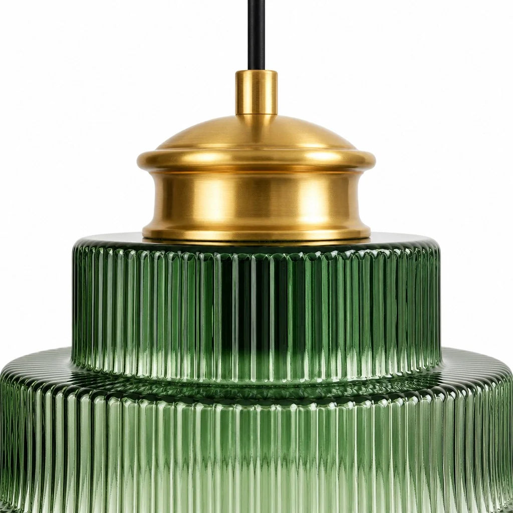 Glazen Hanglamp Gestreept Gekleurd Glas Flesmodel Scandinavische Verlichting voor Eetkamer Woonkamer Keukeneiland | Sansoti