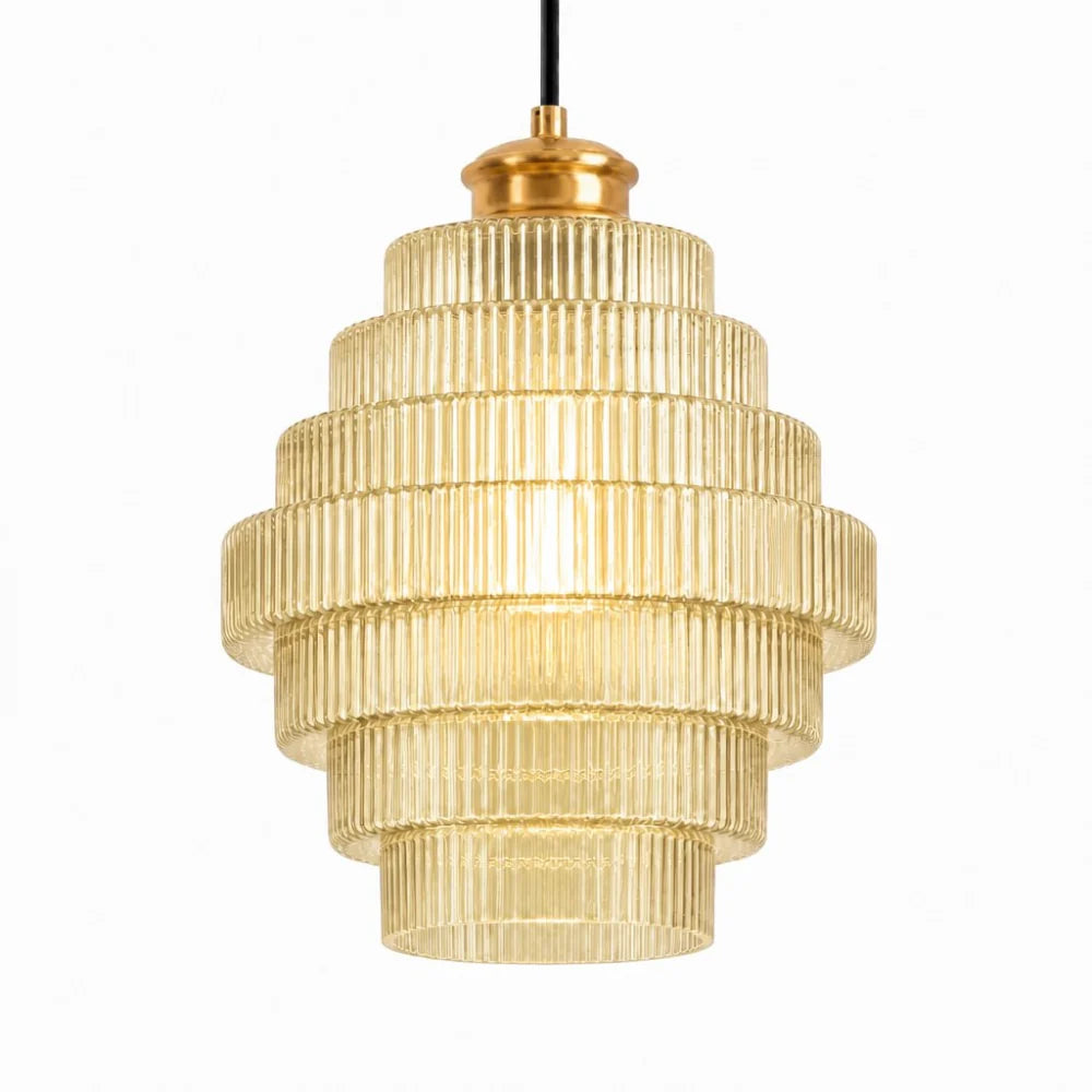Glazen Hanglamp Gestreept Gekleurd Glas Flesmodel Scandinavische Verlichting voor Eetkamer Woonkamer Keukeneiland | Sansoti
