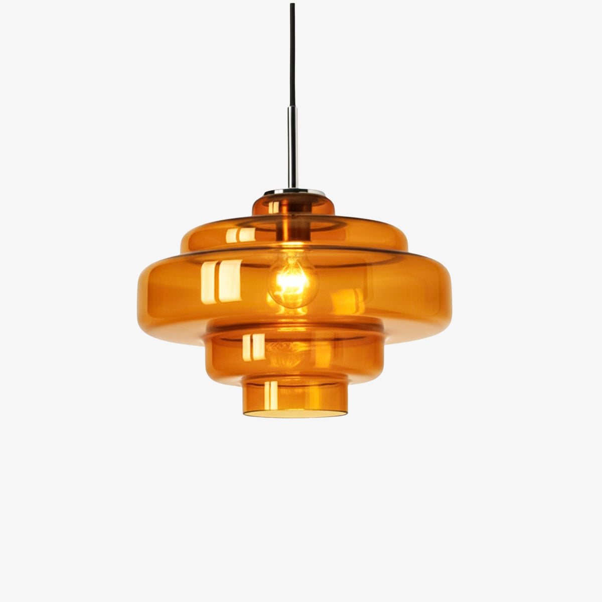 Gekleurde Glazen Hanglamp met Verstelbare Ophanging – Moderne Lichtpunt voor Eetkamer Keuken Woonkamer | Sansoti